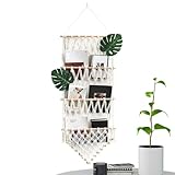 Hängematte für Plüschtiere – Aufbewahrungsnetz für Spielzeug, gewebtes Netz für Tiere aus Makramee, große Aufbewahrungstasche aus Netz, Wandteppich für Wohnung und Schlafzimmer