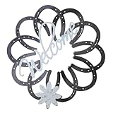 HOMSFOU Kreatives Willkommensschild aus Eisen 30cm Türhänger für Veranda und Haustür Wetterfeste Wanddekoration für Terrasse und Außenbereich