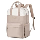 LOVEVOOK Rucksack Damen, Groß Laptop Rucksack 15,6 Zoll, Schulrucksack Teenager Wasserdicht, Reiserucksack Business Rucksäcke Arbeitstasche Lehrertasche Für Reise Uni Schule, Beige Khaki