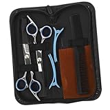 WEKADRIN 1 Satz 6 Haarstyling-Werkzeuge haarschneideschere set hair scissors Haarschneideset haarschneidemaschinen haarscherer gerade geschnittene Schere friseursalon Black