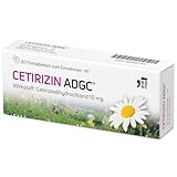 Cetirizin-ADGC® - 20 Stück - Allergie-Tablette mit schneller und langanhaltender Wirkung gegen Allergien, Heuschnupfen, Nesselsucht und tränende Augen - für Erwachsene und Kinder ab 6 Jahren