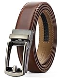 CHAOREN Gürtel Herren Braun Ratsche, Automatik Gürtel Herren Leder Braun 30mm für Business und formelle Anlässe, Schmaler Anzuggürtel Herren ohne Löcher