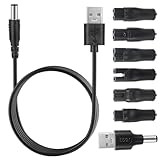 PLLYPE 5V USB Netzkabel Kabel, 7 Stecker USB Adapter Set Kompatibel mit Remington Rasierer HQ8505 5000/7000 Serie, Rasierer Ladegerät Netzkabel für Bartschneider Rasierer Elektrische Friseure