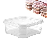 Kühlschrank-Organizer, auslaufsichere Box mit Deckel, transparente Kühlschrankbehälter, Aufbewahrungsbox, für Obst, Fleisch, Organisation, Gefrierschrank, Küche, Speisekammer, Schrank, Zuhause