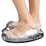Fuss Wäscher Dusche Größer Bath Massage Pad mit Rutschfesten Saug Näpfen, Dusch Fuß Wäscher Reiniger Massage Gerät, Fußreiniger - Verbessert die Fußzirkulation Reduziert Fußschmerzen (schwarz)