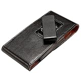 DFV mobile - Executive Belt Case with 360 Rotating Clip Faux Leather für HTC Wildfire E Star (2023) - Black