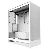 NZXT H7 Flow | Mid-Tower-ATX-Airflow-Gehäuse | Bis zu 3 x 120-mm-Lüfter im Boden zur direkten GPU-Kühlung | 3 x 120-mm-Frontlüfter | 420-mm-Kühler-Trägerplatte vorn | Weiß