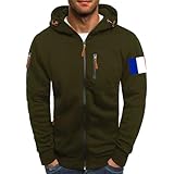 Kapuzenpullover für Herren, Patchwork, dehnbar, Sportbekleidung, lässig, modisch, Kapuzen-Sweatshirt, schmale Passform, bequem, einfarbig, leicht, Trainingsanzug, Oberteil, langärmelig