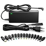 SUNYDEAL 90W Universal Netzteil Laptop Ladekabel Ladegerät für HP Lenovo ASUS Acer Dell Samsung Medion Toshiba Sony Fujitsu MSI PC Charger 18.5V 19V 19.5V 20V 4.74A Max AC Adapter mit 15 Steckers