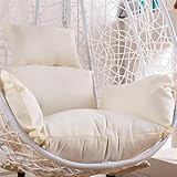 Kissenbezug füR HäNgesessel In Eierform, Ersatzset füR Rattansessel füR Den Innen- und AußEnbereich (Ohne FüLlung)(A)