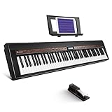 Starfavor E Piano 88 Tasten Gewichtet Klavier, Hammermechanik Gewichtete Full-Size Elektrisches Tastatur Digital Piano Keyboard für Einsteiger mit Sustain Pedal, Wood Grain (SP-150W)