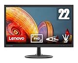 Lenovo D22-20 54,6 cm (21,5 Zoll, 1920x1080, Full HD, 75Hz) Monitor (VGA, HDMI, 5ms Reaktionszeit) schwarz