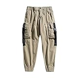 Generisch Regenhose Herren Fahrrad Mehrschichtige Tasche Reine Farbe Jogginghose Warm Herren Große Größe Jogger Pants Herren Schwarze Elegante Hose Herren Hosen Für Männer Fall Und Winter