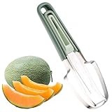 Wassermelonen Schneider, Melonenschneider Edelstahl, Melonen Würfel Wassermelonen Messer, Obstschneider für Cantaloupe, Papaya, Drachenfrucht