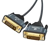 Thzzhnno DVI auf DVI Kabel 3M, Vergoldet und Geflochten DVI D 24 + 1 auf DVI-Kabel hohe Auflösung 2560 x 1601 für Spiele, DVD, Laptop, HDTV, PC, Display