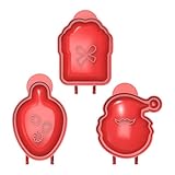 OSNIYAW 3er Set Weihnachtsmann Kuchenformer Aus Kunststoff Lebensmittelecht Für Gebäck Backwerkzeug Teigpresse Taschenform Für Weihnachtsleckereien Apfelformer