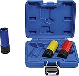 BGS 7300 | Kraft-Schoneinsatz-Satz | 3-tlg. | 12,5 mm (1/2') | SW 17 / 19 / 21 mm | für Hand- / Schlagschrauber | mit Kunststoffhülse | CR-MO Stahl
