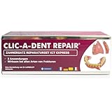 CLICADENT REPAIR: Zahnersatz Reparatur set für zerbrochene Gebisse:patentiertes, von einem Zahnarzt entwickeltes Verfahren für gebrochenen Zahnersatz-FÜR 3 REPARATUREN