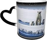 Keramiktasse Bären Ozean Schnee Winter Spray wärmeempfindliche Farbwechsel Tasse in the Sky Kaffeetassen personalisierte Geschenke
