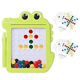 EIH Magnetisches Zeichenbrett für Kinder,Magnetspiel Kinder,Zaubertafel,mit Magnetstiften Bunte,Magnetische Zeichentafel,Magnet Spielzeug,Magnetische Punktkunst Montessori Pädagogisches Reisespielzeug
