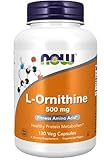 Now Foods, L-Ornithin, 500 mg, 120 vegane Kapseln, Aminosäuren