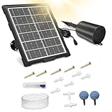 Besshepplo Solar Teichfilterpumpe Solarbetriebene Teichbelüfterpumpe mit Zeit für Aquarien Aquakultur Pools Leiser Betrieb Energieeffizient Drei Geschwindigkeiten