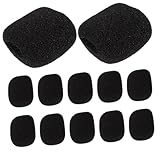 ELAYARD 100 Stück Winddichte Mikrofon schaumstoffabdeckungen Weiche Schutzbezüge für Headset Ansteckmikrofone Spuckschutz Kompatibel für Vielseitige Mikrofone Langlebig und Einfach zu