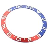 DOITOOL Vintage Aluminium Lünette Einsatz Mehrfarbig Passend für Edelstahl Uhrengehäuse Vintage Stil Ersatz Uhr Lünette Zubehör Installieren und Kompatibel