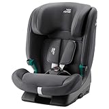 BRITAX RÖMER Kindersitz EVOLVAFIX, mit ISOFIX, für Kinder von 76-150 cm (i-Size), 15 Monate - 12 Jahre, Midnight Grey