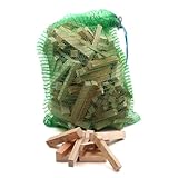 Rin & Rut Anzündholz & Brennholz im Netz | Abfüllgewicht ca 9,5L (ca. 26 dm³) Ofenfertiges Anmachholz aus Fichte, Lärche & Kiefer | Trockenes Kaminholz für Grill, Ofen & Feuerstelle.