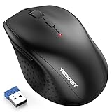TECKNET Kabellose Maus, 4800 DPI 2.4G Funkmaus mit USB Empfänger, 30 Monate Batterielaufzeit, Optical Tracking, Wireless Maus mit 6 Tasten für PC Laptop Windows Mac MacBook Linux