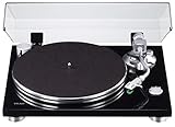 Teac TN-3B-SE/B Plattenspieler mit Riemenantrieb, Schallplattenspieler, Vinyl Plattenspieler & Turntable (MM-Phono-EQ-Verstärker, SAEC Tonarm, 33 & 45 RPM Geschwindigkeit), schwarz