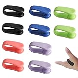 10 Stück Akupressur Clips Skills Panikattacken Hilfsmittel, Gegen Finger Knibbeln, Migräne & Stress Akupunktur Ring Set, tragbare Akkupressurringe Akupressur Armbands Linderung von Stress und Angst