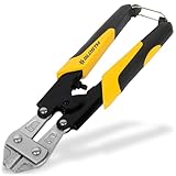 BLOSTM Bolzenschneider Klein 8' - Mini Bolzenschneider Schwerlast mit Ergonomischem Gummi-Komfortgriff - Schneidet Durch Ketten, Vorhängeschlösser, Drahtzäune & Mehr