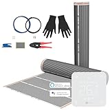 BR Bringer Infrarot Fußbodenheizung 150W/m² - Basis-Set mit Smart Thermostat - 1x5m, 5 m² - Infrarot Heizfolie für Böden aller Art - Ideal für Bad & Wohnbereiche, Einfache Montage