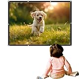 Zusammenklappbare Filmbildwand – leichte graue Leinwand, knitterfreie hängende Projektionsfolie, Flexibler Aufbau, visuelles Zubehör | Terrassen-Rasen-Treffen für Tablet-Smartphone-Betrachtung w