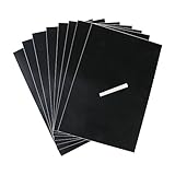 LUOEM Tafel-Aufkleber Wand Tafelfolie Selbstklebende Kreidetafel Wandtattoo Tafel 8 Stück mit 1 Kreide