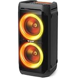 W-KING 220W Peak 100W Bluetooth Lautsprecher Groß, Partybox,Lauter Sound,V5.3, IPX6,Musikbox,Karaoke Party Boom Box,Subwoofer,Bass,115dB Sound/RGB Licht/EQ,/MIC&Guitar IN,24H,Camping, Strand, Garten