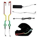 Weqizuerqi LED-Leuchten für Motorradhelm, Helmlampe | Dekorativer LED-Streifen, 3 Modi, Zubehör für Männer, Frauen, Erwachsene, Fahrrad und Motorrad