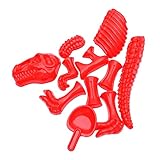 Vaguelly 1 Satz Schimmel bastelset basteln für Funny Toys bastelsets für Fun Toy Beach Toys Dinosaurier-Sandformen plastilinformen selber Machen Plastik rot