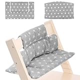 RANJIMA Sitzkissen für Stokke Tripp Trapp Hochstuhl, 2-teilig Passend für Stokke Tripp Trapp Kinderhochstuhl, Abnehmbar Kissen Sitzbezug Hochstuhlauflage, Ersatzbezug für Kinderhochstuhl, Babystühle