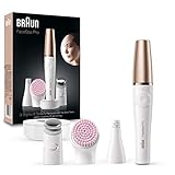 Braun FaceSpa Pro SE912, 10 Mikropinzetten, Aufsatz zur Hautstraffung und Gesichtsreinigungsbürste, epilierer damen gesicht, wiederaufladbar, 90 Minuten kabellose Anwendung, Wet&Dry, Weiß/Bronze