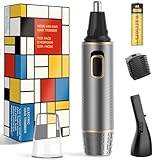 NUMIFUN Nasenhaartrimmer Herren, 2 in 1 Ohrhaarschneider und Nasenhaarentferner für Männer und Frauen, Schmerzloser Epilierer für Augenbrauen und Lippen, IPX7 Wasserdicht, Einfache Reinigung