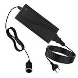 KFZ Netzgleichrichter Netzadapter 100V-240V auf 12V 5A, 60W AC auf DC Netzteil Adapter Zigarettenanzünder Wechselrichter für Autogeräte, Spannungswandler Stromwandler für Auto-Kühlbox, Kompressor