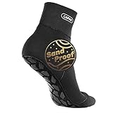CAPAS Wasserdichte Neopren Socken, 2 mm, für Strand, Volleyball, Sanddichte Socken, Neoprenanzug, Schnorchelsocken, hält warm für Männer und Frauen (Schwarz, XL)