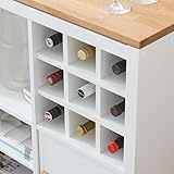 IKEA Kallax Einsatz | Regaleinsatz f. 9 Flaschen | H x B x L : 33 x 33 x 36 cm | Fachgröße: 10 x 10 cm | Weinflaschen Lagerung im Kallax Regal | Weinregal Flaschenregal Flascheneinsatz | weiß