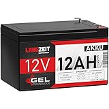 LANGZEIT Akku 12V 12Ah Gel Blei-Akku Profi Hochleistungsakku extrem zyklenfest vorgeladen auslaufsicher ersetzt 10Ah