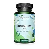 Jod aus Bio Kelp Vegavero® | 100% Organic | Preis-Leistungs-Sieger 2024* | PureSea® aus schottischer Braunalge | 150 µg | Vegan & Ohne Zusätze | Laborgeprüft | 180 Kapseln