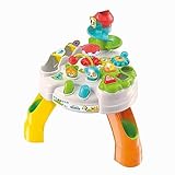 Clementoni Baby-Park Spieltisch & Aktivitätstisch für Kleinkinder ab 12 Monaten - Spielzeugtisch mit Musik und motorischen Spielen, 17300