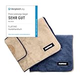 FLUFFINO Hundehandtuch 2er Set - 120 x 70 cm - extrem saugfähig & weich | Waschbar bei 60°C, schnell trocknendes Mikrofaser-Handtuch für mittelgroße & große Hunde